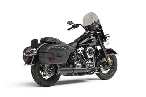 COBRA 6522B 4" 2-1 NH SLIP-ON SHORT BLACK W/BLK TIP SOFTAIL 25-26