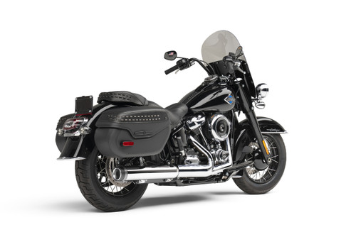 COBRA 6542 4" 2-1 NH SLIP-ON LONG CHROME W/BLK TIP SOFTAIL 25-26