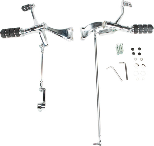 HARDDRIVE 35-0215CK FORWARD CONTROL KIT XL 04-13 CHR W/RUBBER BAND PEGS