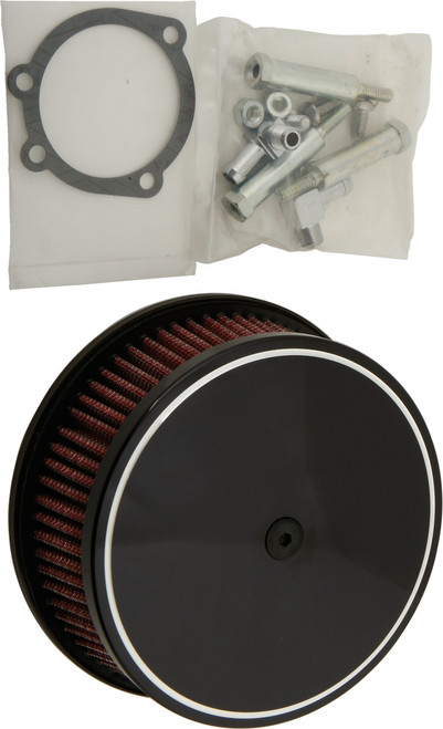 HARDDRIVE 120302 ROUND AIR CLEANER HP CLASSIC SMOOTH BLACK 5-7/8"