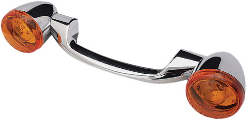 HARDDRIVE 161800 TURNSIGNAL LIGHT BAR CHROME W/AMBER LENSES