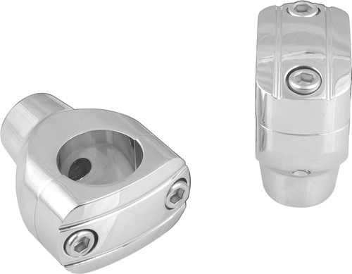 HARDDRIVE 245220 2" GROOVED CHROME RISERS