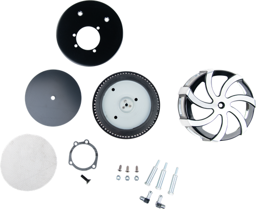 HARDDRIVE 120451 KRUEL AIR CLEANER KIT BLACK CONTRAST CUT