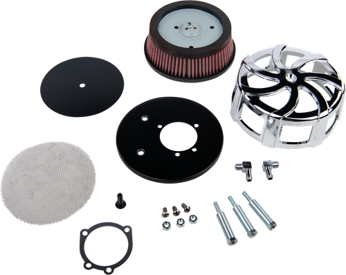 HARDDRIVE 120450 KRUEL AIR CLEANER KIT CHROME