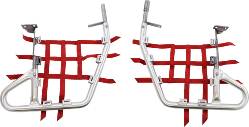 DG PERFORMANCE 60-2455 Nerf Bars - Natural/Red - Honda - TRX '04-'07 - Natural/Red Honda TRX '04-'07