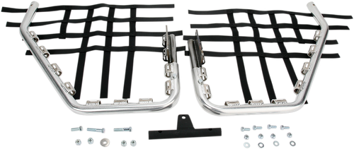 DG PERFORMANCE 60-4475 Nerf Bars - Natural/Black - Yamaha - Raptor '06-'18 - Natural/Black Yamaha Raptor '06-'18