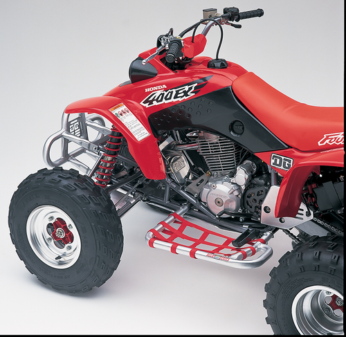 DG PERFORMANCE 60-2200 Nerf Bars - Natural/Red - Honda - TRX '99-'14 - Natural/Red Honda TRX '99-'14