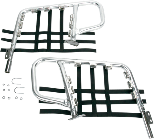 DG PERFORMANCE 60-6235 Nerf Bars - Natural/Black - Suzuki - QuadRacer '85-'86 - Natural/Black Suzuki QuadRacer '85-'86