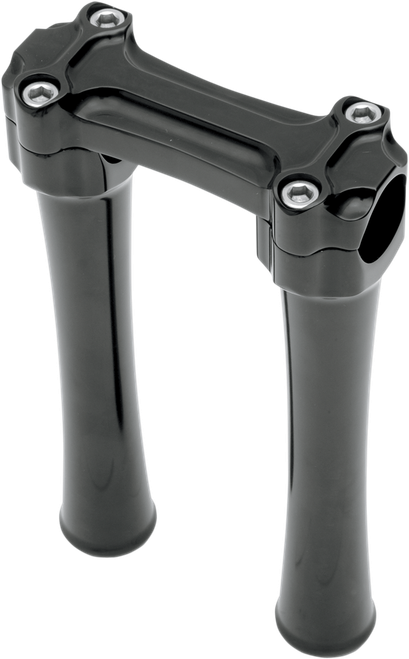 TODD'S CYCLE BBC83-2 Bone Bar Handlebar Clamp & Riser Kit - 8" Rise - 1" Clamping - Black - 8" Rise 1" Clamping Black