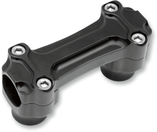 TODD'S CYCLE 0602-0913 Bone Bar Handlebar Clamp & Riser Kit - 1" Rise - 1-1/4" Clamping - Black - 1" Rise 1-1/4" Clamping Black