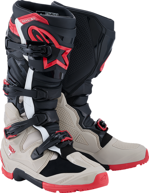 ALPINESTARS 2010426-1903-7 Tech 7 Enduro Boots - Black/Light Gray/Bright Red US 7