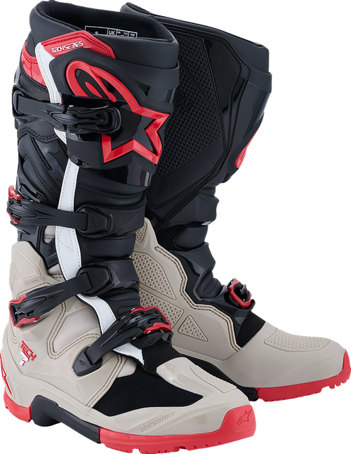 ALPINESTARS 2010426-1903-10 Tech 7 Enduro Boots - Black/Light Gray/Bright Red US 10