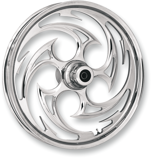 RC COMPONENTS 21350-9031-85C One-Piece Forged Aluminum Wheel — Savage - Savage Front Dual Disc/without ABS Chrome 21x3.5 '08-'13 FLT
