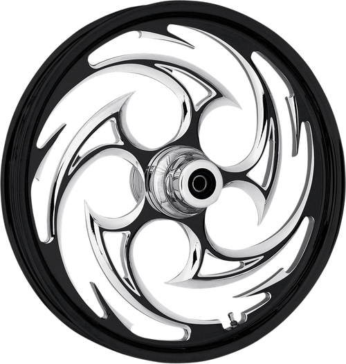 RC COMPONENTS 23375-9031-85E Savage Eclipse One-Piece Forged Aluminum Wheel - Savage Eclipse Front Dual Disc/without ABS Black Eclipse 23x3.75 '08-'23 FLT