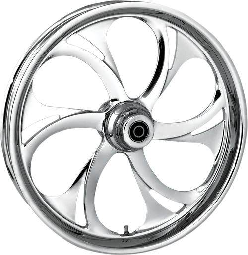 RC COMPONENTS 23750-9031A-105 One-Piece Forged Aluminum Wheel — Recoil - Recoil Front Dual Disc/with ABS Chrome 23x3.75 '08-'23 FLT