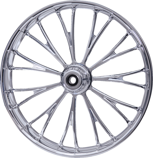 RC COMPONENTS 213HD031NON117C Dynasty Wheel - Dynasty Front Dual Disc/without ABS Chrome 21x3.5 FLH