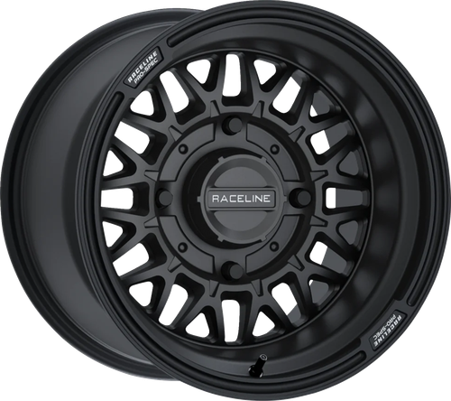 RACELINE WHEELS A13B-51037-00 Omega Wheel - Omega Rear Black/Satin 15x10 4/137 5+2