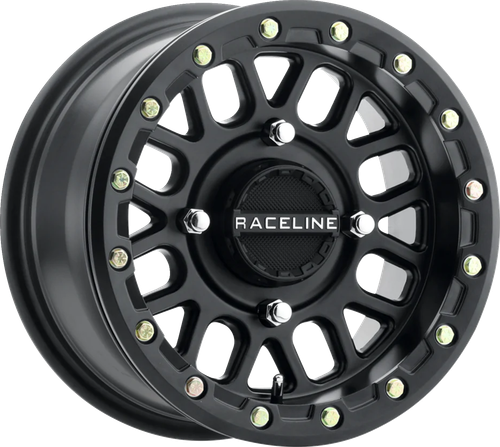 RACELINE WHEELS A93B-47056+10 Podium Beadlock Wheel - Podium Beadlock Front/Rear Black 14x7 4/156 5+2 (+10 mm)