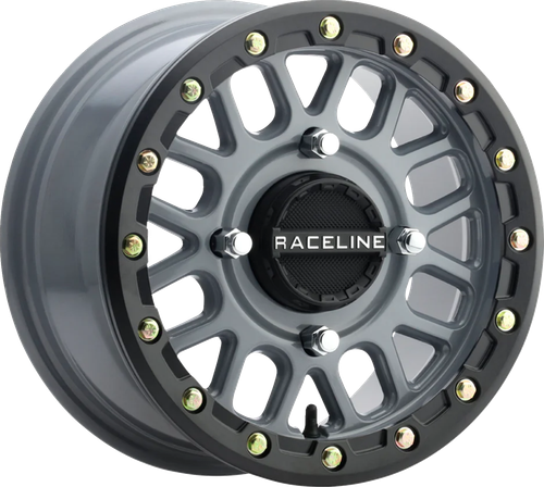 RACELINE WHEELS A93SG-56037+40 Podium Beadlock Wheel - Podium Beadlock Front/Rear Stealth Gray 15x6 4/137 5+1 (+40 mm)
