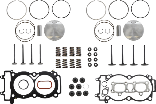 KIBBLEWHITE 82-83950 Top End Service Kit - Black Diamond™ Valves with Piston Kit Polaris General 1000/ RZR 1000