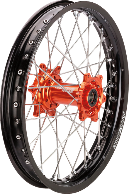 Moose Offroad Wheel Assembly - SX-1 - Complete - Rear - Black Wheel/Orange Hub - 18x2.15 - KTM/Gas Gas/Husqvarna [MR21518BKOR]