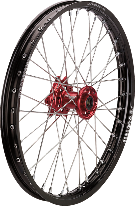 Moose Offroad Wheel Assembly - SX-1 - Complete - Front - Black Wheel/Red Hub - 21x1.6 - Beta [BF16021BKRD]