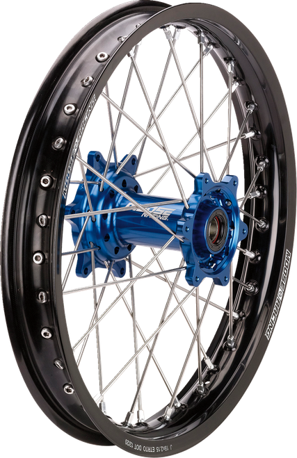 Moose Offroad Wheel Assembly - SX-1 - Complete - Rear - Black Wheel/Blue Hub - 14x1.6 - Suzuki RM/Yamaha YZ [YR16014BKBU]