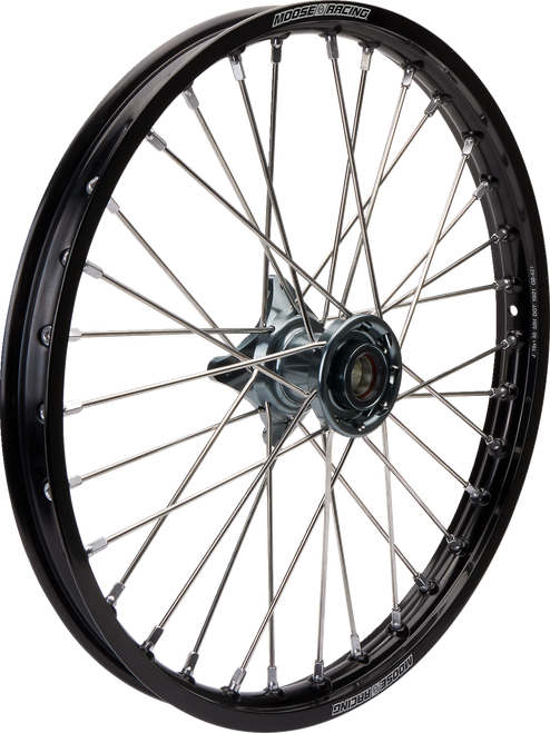 Moose Offroad Wheel Assembly - SX-1 - Complete - Front - Black Wheel/Gray Hub - 19x1.4 - SX/MC/TC 85 [MF14019BKGY]