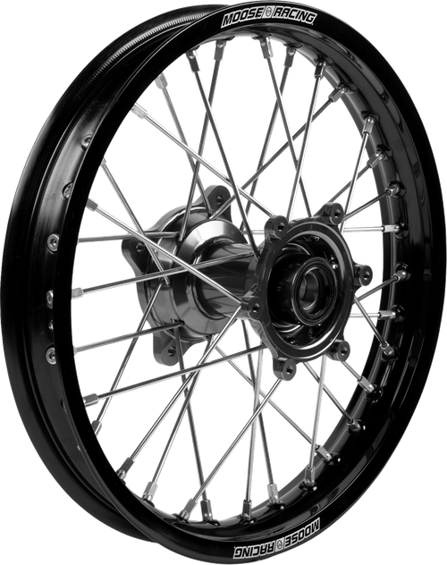 Moose Offroad Wheel Assembly - SX-1 - Complete - Rear - Black Wheel/Gray Hub - 16x1.85 [MR8X18516BKGY]