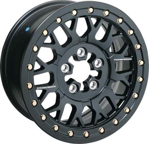 Moose Offroad Wheel - 346X - Beadlock/5 Lug - Front/Rear - Black - 15x7 - 5/4.5 - 5+2 [346BLMO 157545MB54]