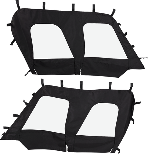 Moose Offroad Side Enclosures - Black - Kawasaki - Teryx '16-'25 [KT4SE11]