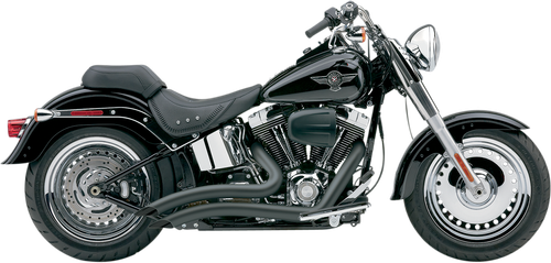Cobra Speedster Swept Short Exhaust - Black - '12-'17 Softail [6225B]