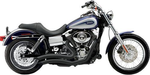 Cobra Speedster Swept Short Exhaust - Black - '12-'17 Dyna [6229B]