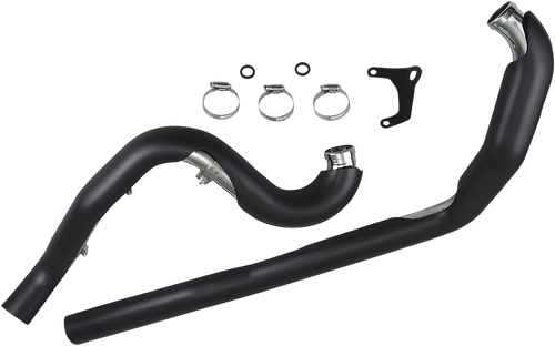 Cobra True Dual Headpipes - Black - '95-'06 FL [6250RB]