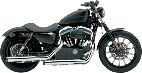 Cobra 3" Slashcut Slip-On Mufflers - Chrome - '04-'13 XL [6030]
