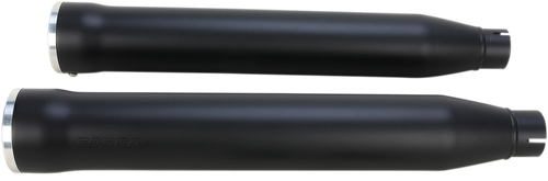 Cobra Slip-On Mufflers with Race Pro Tips - 3" - Black - '07-'17 FLSTF/FXSTD [6051B]