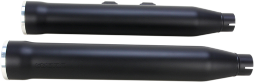Cobra Slip-On Mufflers with Race Pro Tips - 3" - Black - '07-'17 FLSTN/FLSTSB/FLSS/FLSTFBS [6052B]