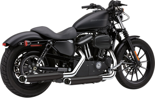 Cobra 3" Slashcut Slip-On Mufflers - Black - '04-'13 XL [6030RB]