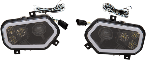 Moose Offroad LED Headlight - Black - Polaris [1003373PU]