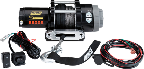 Moose Offroad 3500 lb Winch - Synthetic Rope - 50' [104309]