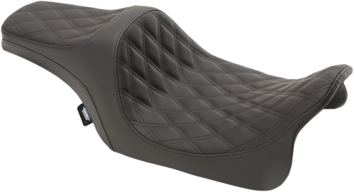 Drag Specialties Seats Predator III Seat - Double Diamond - Black Stitiched - FL '08-'23 [0801-1114]