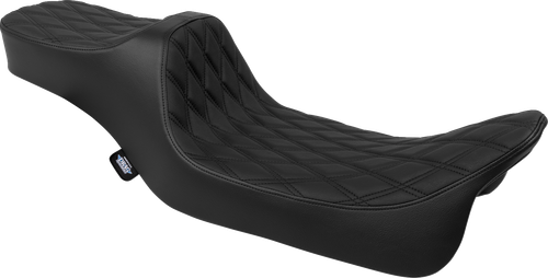 Drag Specialties Seats Predator III Seat - Extended Reach - Double Diamond - Black - FLH/FLT '08-'24 [4687B]