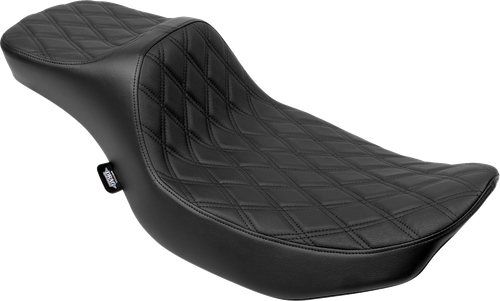 Drag Specialties Seats Extended Reach Predator III Seat - Double Diamond - Black Stitching - Vinyl - FLH/FLT '23-'24 [4705B]