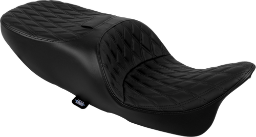 Drag Specialties Seats Freedom Seat - Solar Leather - Double Diamond Black Stitch - FLRT/FLTRT '15-'25 [4724E]