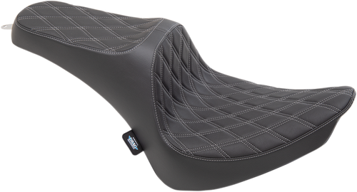 Drag Specialties Seats Predator III Seat - Double Diamond - Silver Stitching - FX/FL '00-'17 [0802-1360]