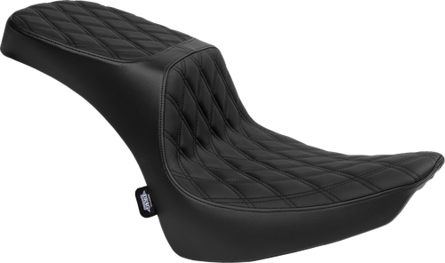 Drag Specialties Seats Performance Predator 2-Up Seat - Vinyl - Double Diamond - Black Thread - FL '00-'17 [4689B]