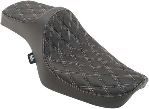 Drag Specialties Seats Predator III Seat - Double Diamond - Silver Stitching - XL '82-'03 [0804-0733]