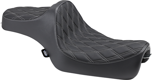 Drag Specialties Seats Predator III Seat - Double Diamond - Silver Stitching - XL '04-'22 [0804-0735]