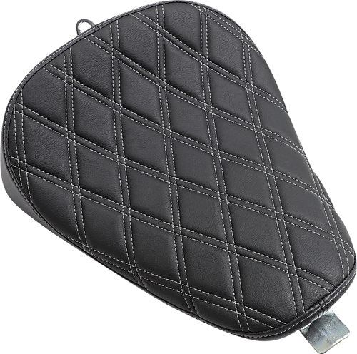 Drag Specialties Seats Bobber Solo Seat - Double Diamond - Silver Stitch - '10-'22 XL [0804-0740]