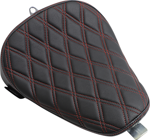 Drag Specialties Seats Bobber Solo Seat - Double Diamond - Red Stitch - Sportster '10-'22 [0804-0741]